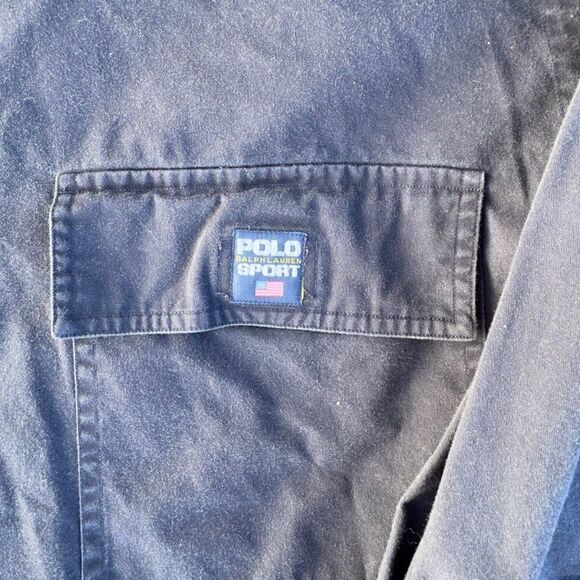 Polo Sport Ralph Lauren Mogul Vintage 1/4 Zip Pullover Shirt Navy Blue Men's L - Picture 6 of 6